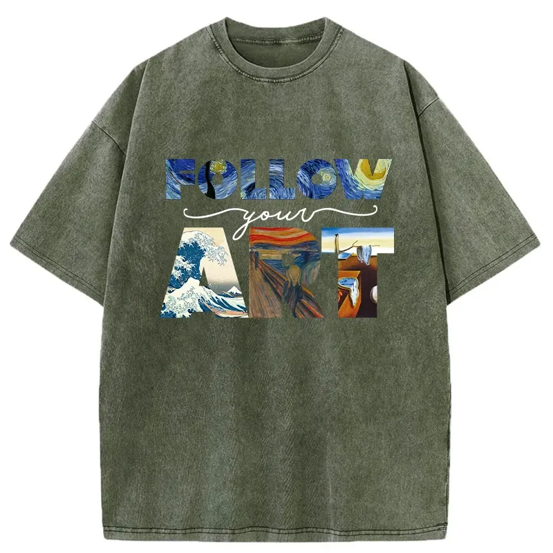 Tokyo-Tiger Follow Your Art Japan Washed T-Shirt