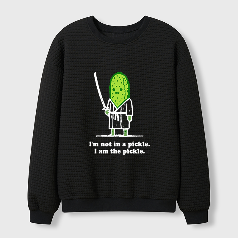 Tokyo-Tiger Funny Cucumber Samurai Waffle Sweatshirt
