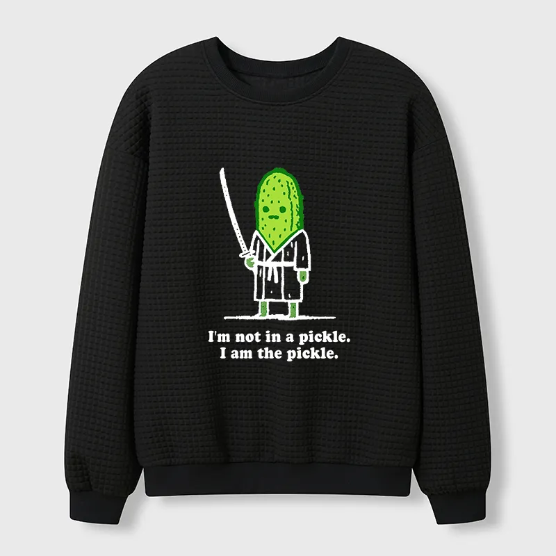 Tokyo-Tiger Funny Cucumber Samurai Waffle Sweatshirt