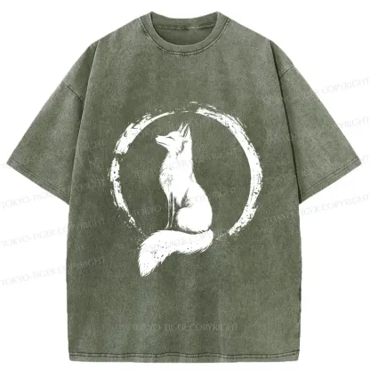 Tokyo-Tiger Fox Zen Washed T-Shirt