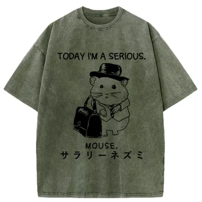 Tokyo-Tiger Today I'm A Serious Washed T-Shirt