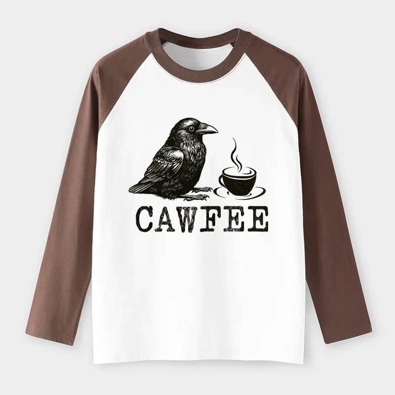 Tokyo-Tiger Cawfee Funny Japan Meme Raglan Long Sleeve T-shirt