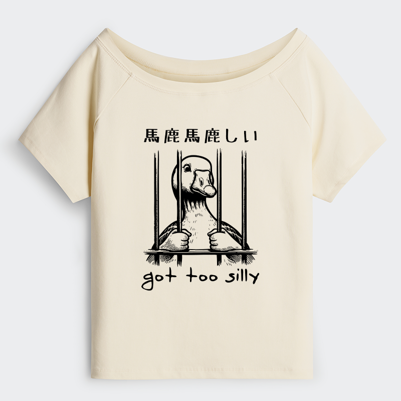 Tokyo-Tiger Got Too Silly Off Shoulder T-Shirt