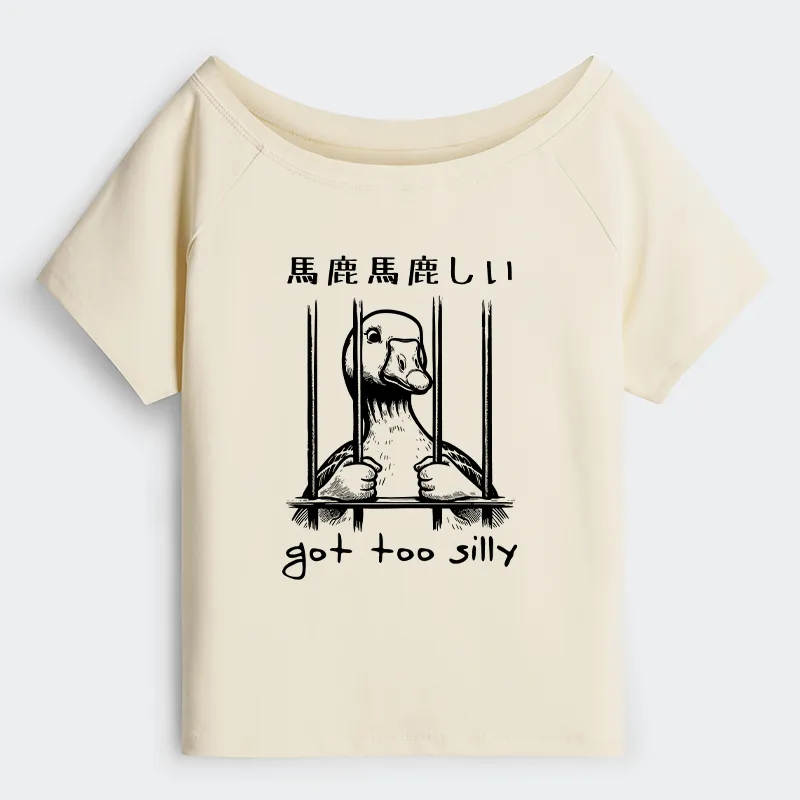 Tokyo-Tiger Got Too Silly Off Shoulder T-Shirt