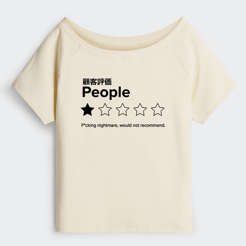 Tokyo-Tiger Evaluation People Off Shoulder T-Shirt