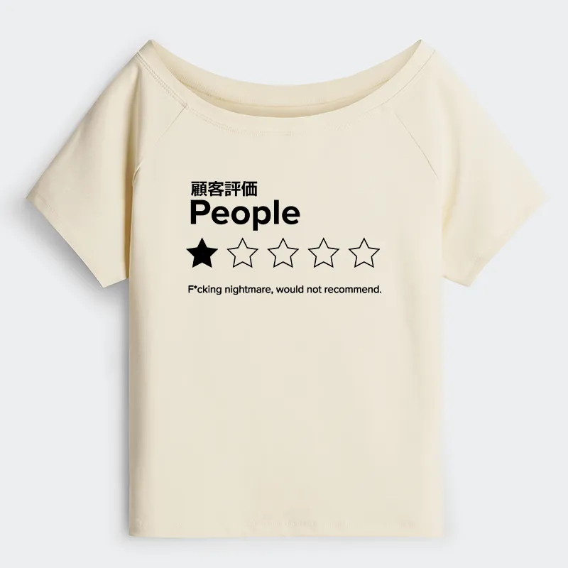 Tokyo-Tiger Evaluation People Off Shoulder T-Shirt