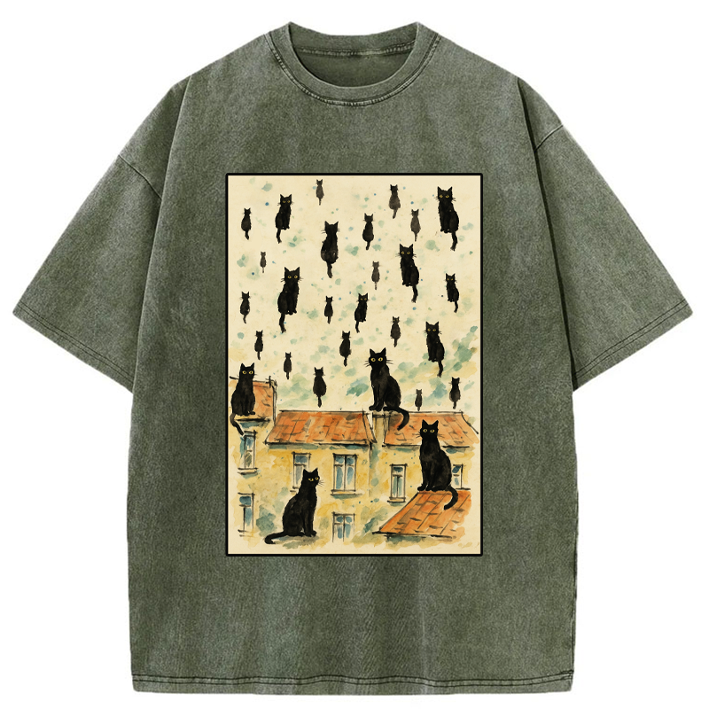 Tokyo-Tiger The Floating Cats Washed T-Shirt