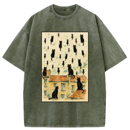 Tokyo-Tiger The Floating Cats Washed T-Shirt