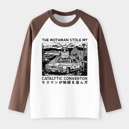 Tokyo-Tiger The Night Mothman Stole My Converter Raglan Long Sleeve T-shirt