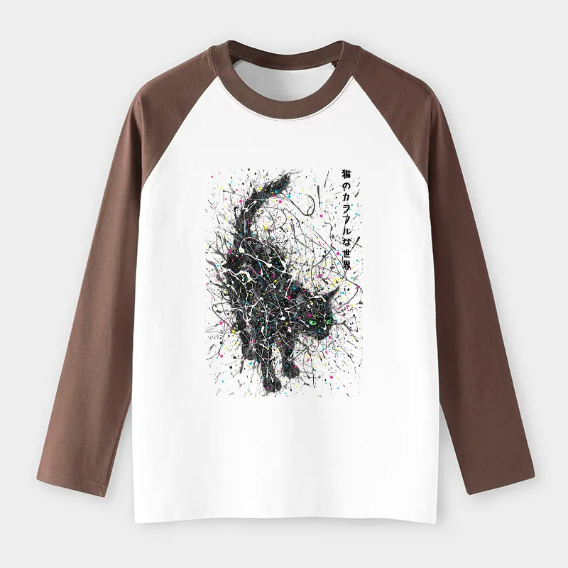 Tokyo-Tiger In The Spectrum Of Cats Raglan Long Sleeve T-shirt