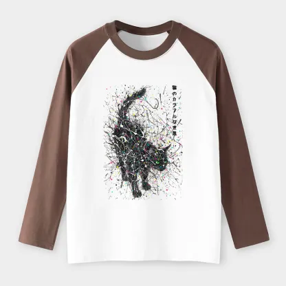 Tokyo-Tiger In The Spectrum Of Cats Raglan Long Sleeve T-shirt