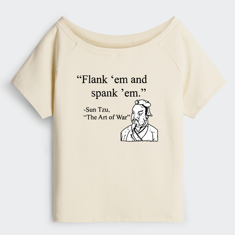 Tokyo-Tiger The Art Of War Funny Off Shoulder T-Shirt