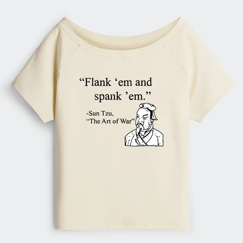 Tokyo-Tiger The Art Of War Funny Off Shoulder T-Shirt