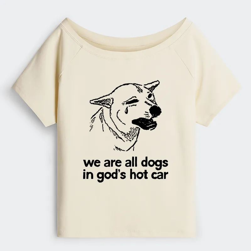 Tokyo-Tiger Sad Dog Funny Off Shoulder T-Shirt