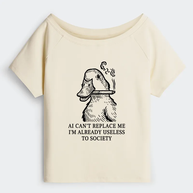 Tokyo-Tiger Smoking Duck Funny Shoulder T-Shirt