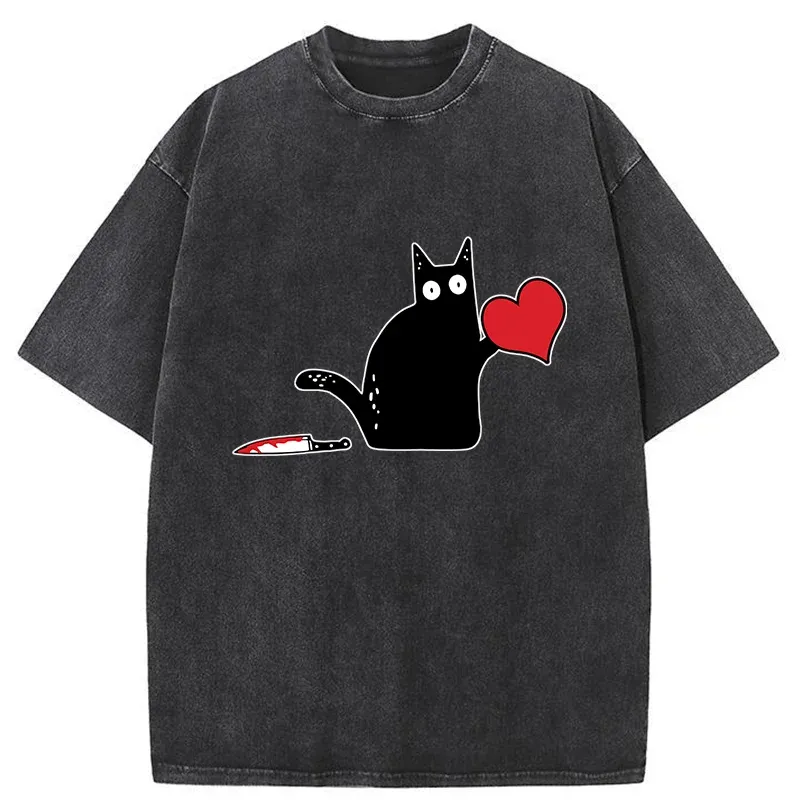 Tokyo-Tiger Give You My Heart Washed T-Shirt
