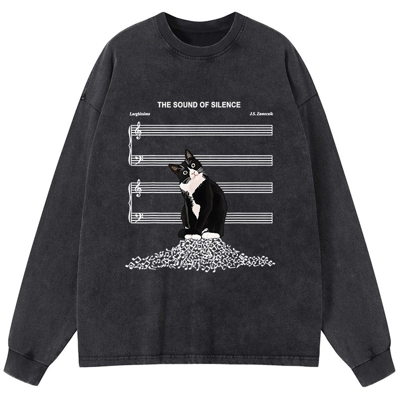 Tokyo-Tiger The Sound Of Silence Washed Long Sleeve T-Shirt