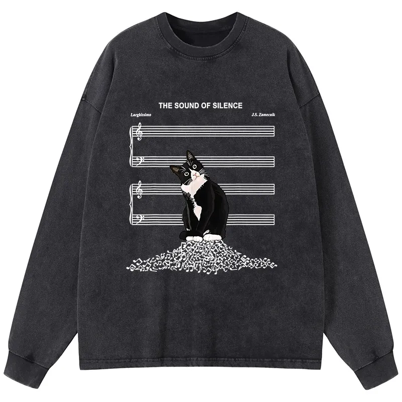 Tokyo-Tiger The Sound Of Silence Washed Long Sleeve T-Shirt