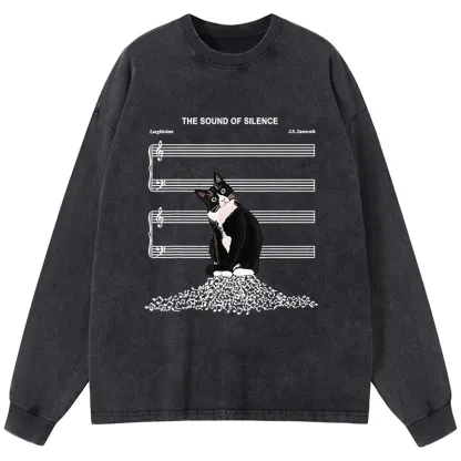 Tokyo-Tiger The Sound Of Silence Washed Long Sleeve T-Shirt