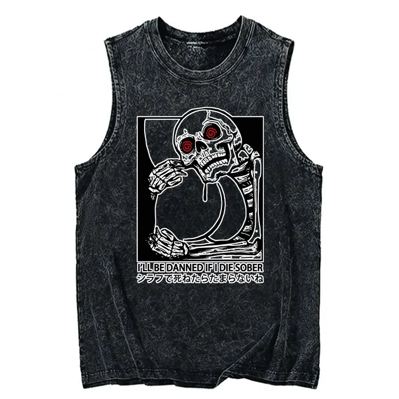 Tokyo-Tiger I'll Be Danned If I Die Sober Tank Sale