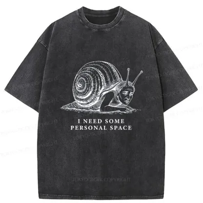 Tokyo-Tiger Snail Man Washed T-Shirt