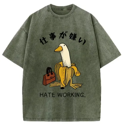 Tokyo-Tiger I Hate My Job Washed T-Shirt