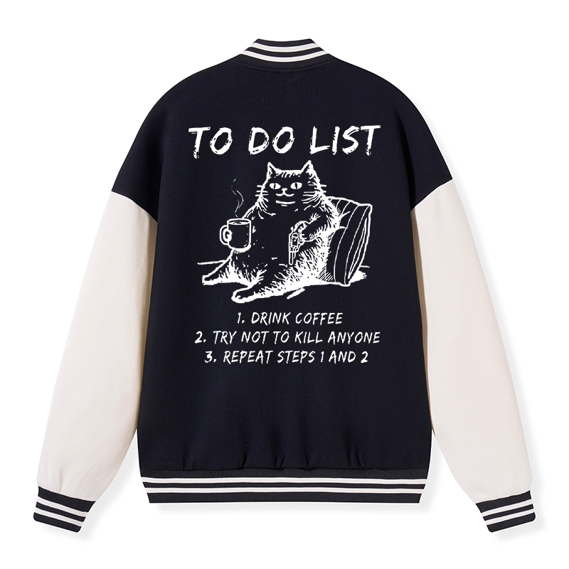 Tokyo-Tiger Cat's To-Do List Varsity Jacket