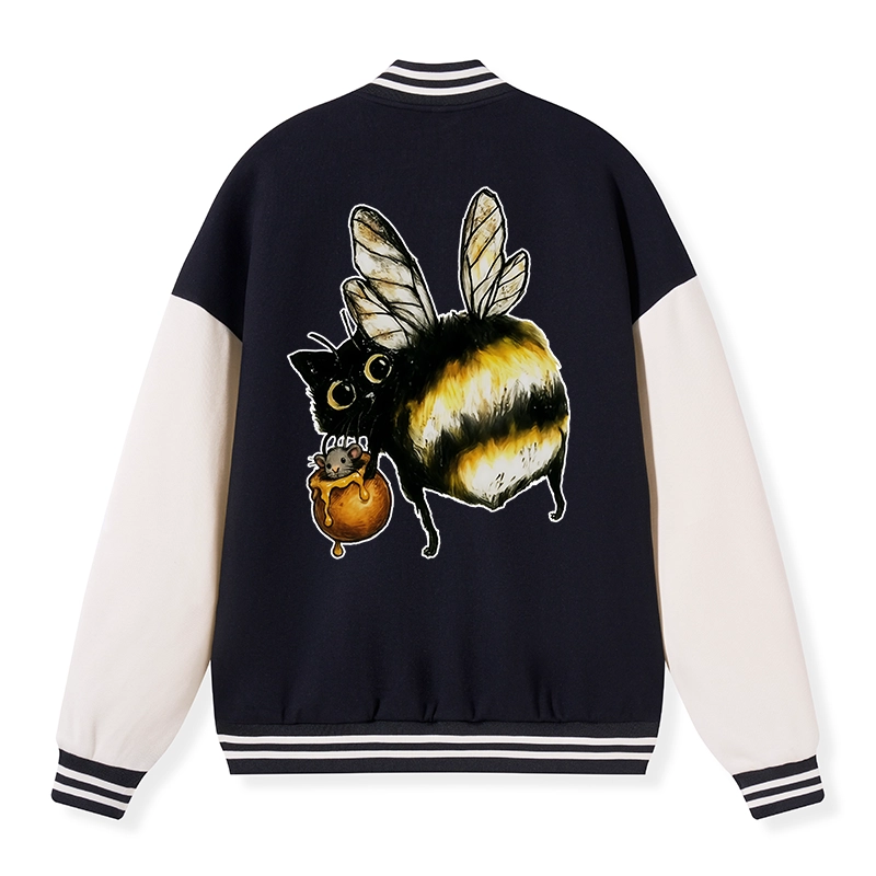 Tokyo-Tiger Cute Catbee Butt Varsity Jacket