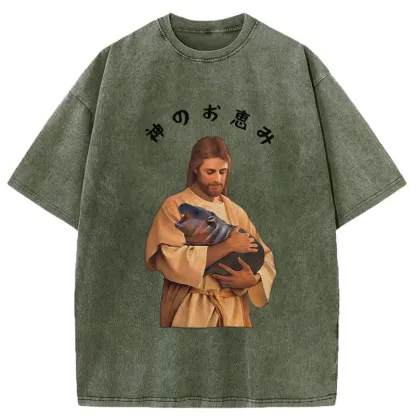 Tokyo-Tiger God's Grace Washed T-Shirt