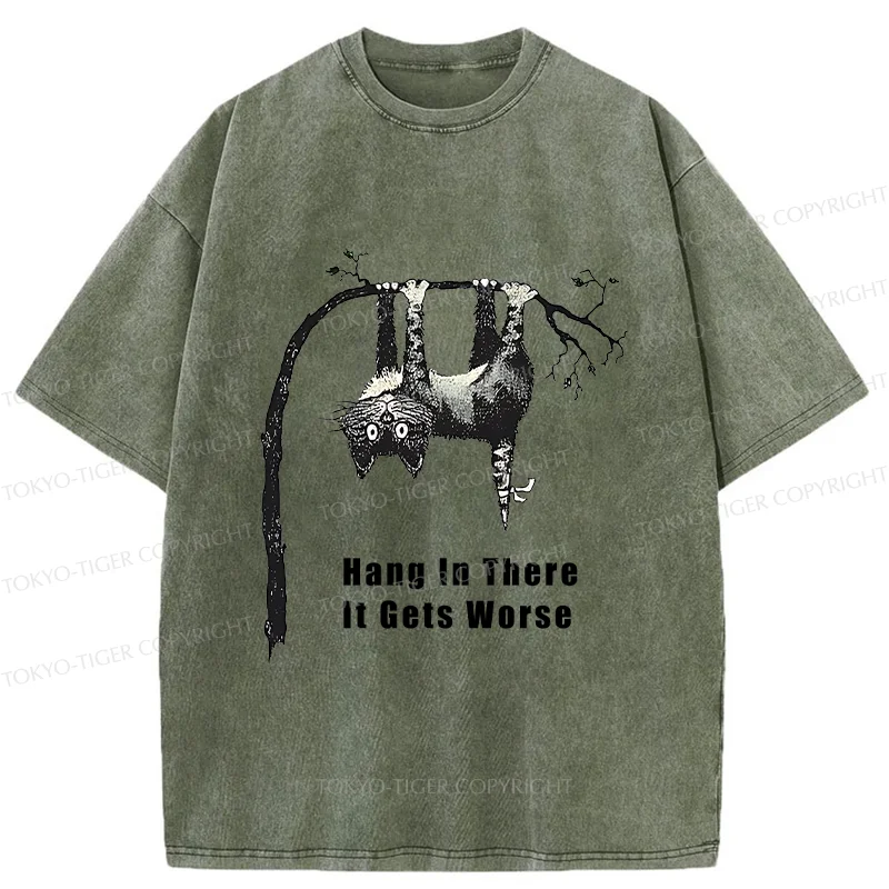 Tokyo-Tiger Cats In Dangerous Environments Washed T-Shirt