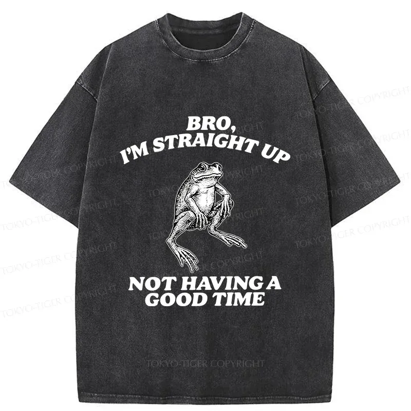 Tokyo-Tiger Straightforward Frog Washed T-Shirt