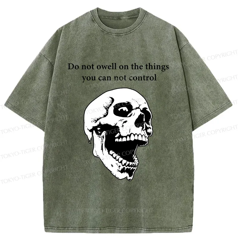 Tokyo-Tiger Warning From The Skull Washed T-Shirt