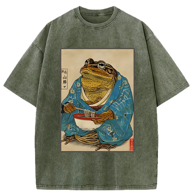 Tokyo-Tiger Ramen Lover Toad Washed T-Shirt