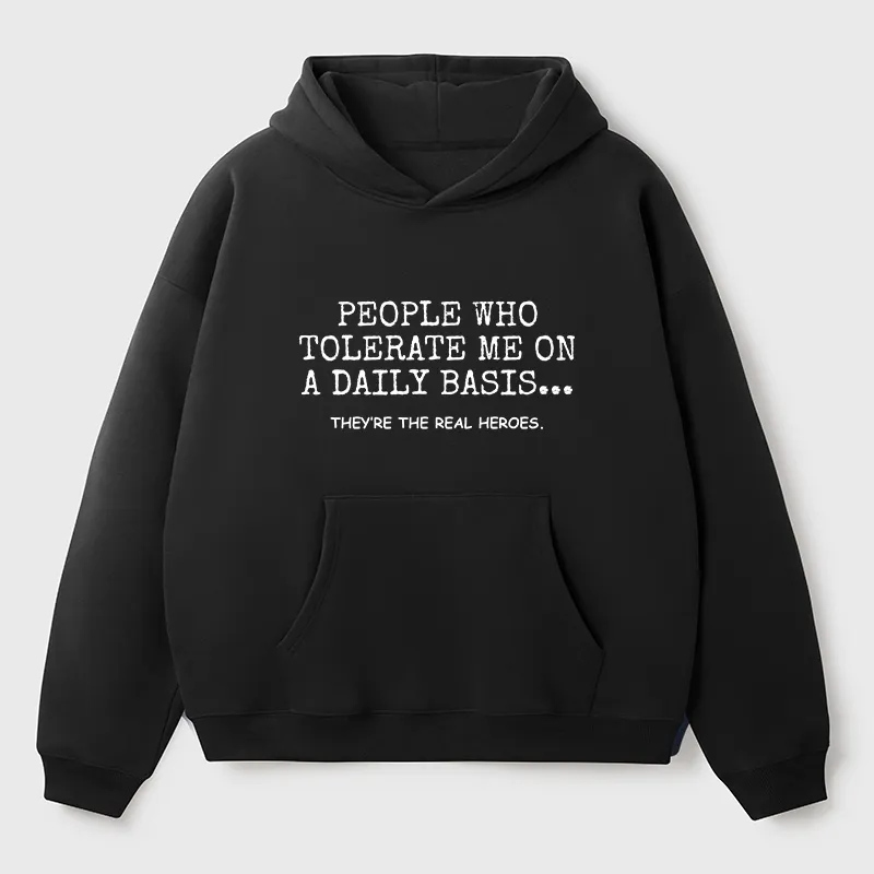 Tokyo-Tiger Anyone Who Puts Up With Me Is A Hero Aldult Fleece Hoodie