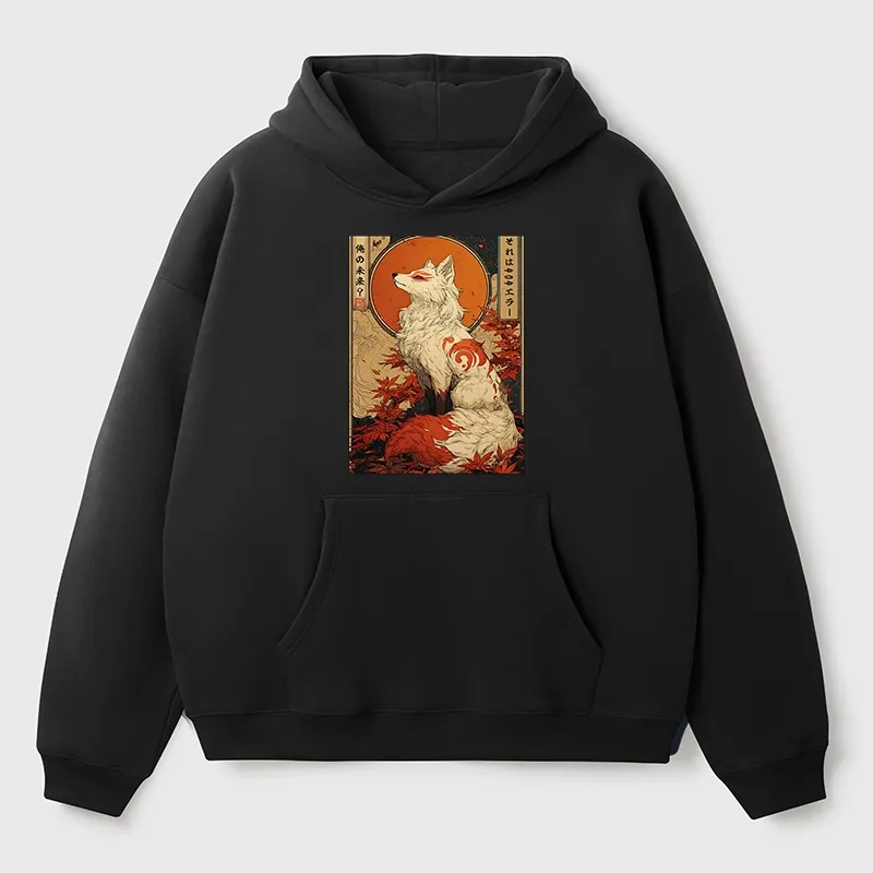 Tokyo-Tiger The Fox of Fates: A Tale of Nine Tails Aldult Fleece Hoodie