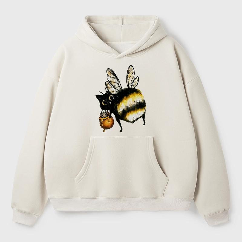 Tokyo-Tiger Cute Catbee Butt Aldult Fleece Hoodie