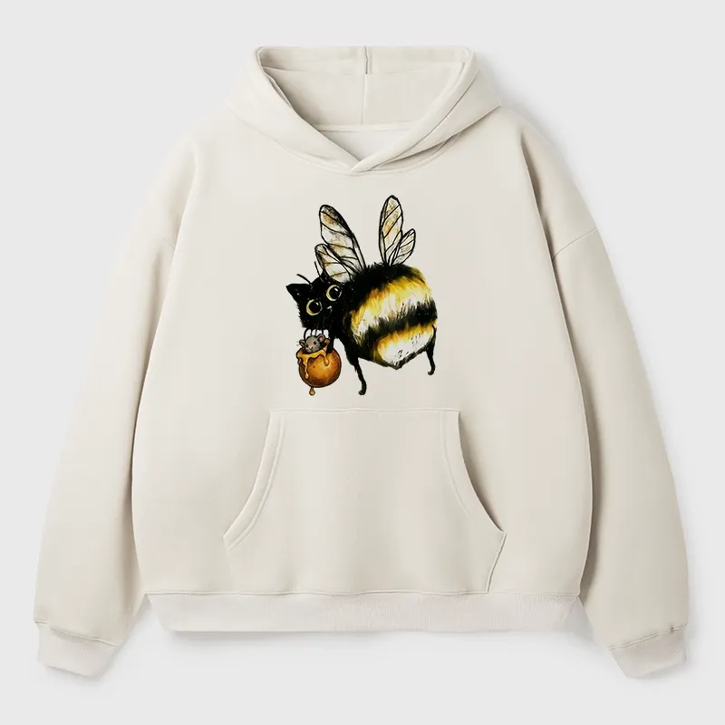 Tokyo-Tiger Cute Catbee Butt Aldult Fleece Hoodie