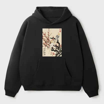 Tokyo-Tiger Whispers of Silent Blossoms Aldult Fleece Hoodie