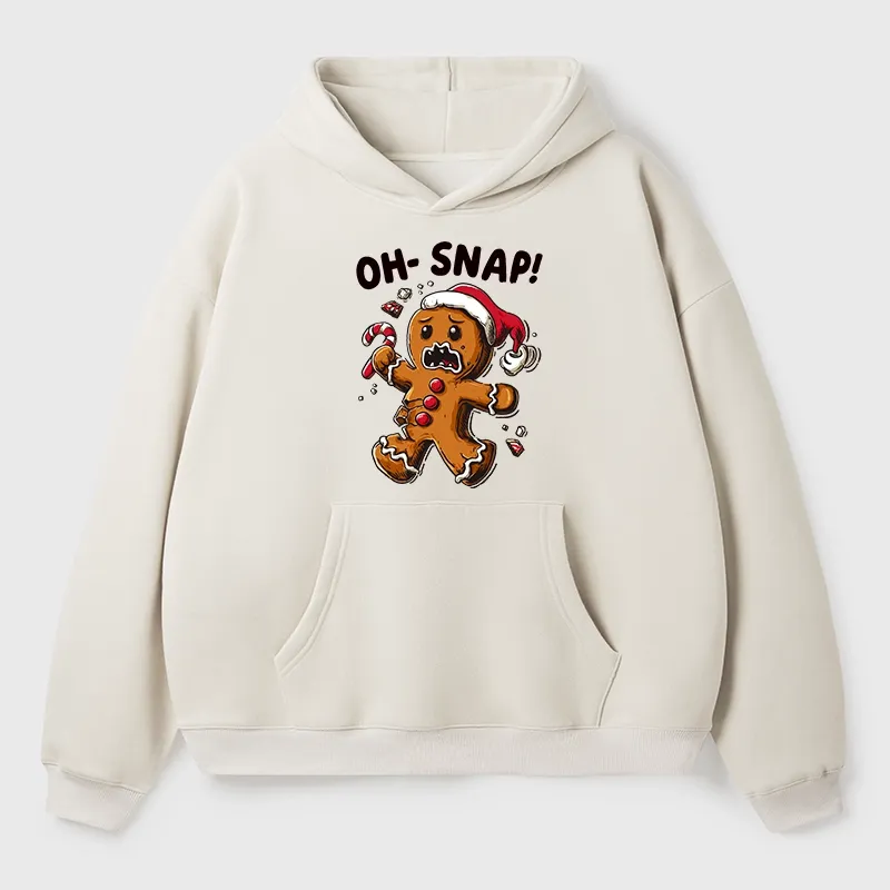 Tokyo-Tiger Oh Snap The Gingerbread Man's Christmas Chaos Aldult Fleece Hoodie
