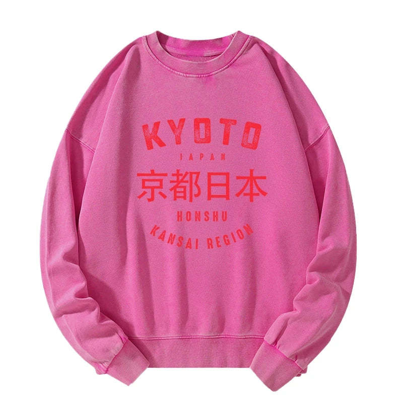 Tokyo-Tiger Kyoto City Japan Vintage Washed Sweatshirt Sale