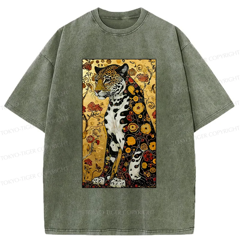 Tokyo-Tiger Magnificent Leopard Washed T-Shirt