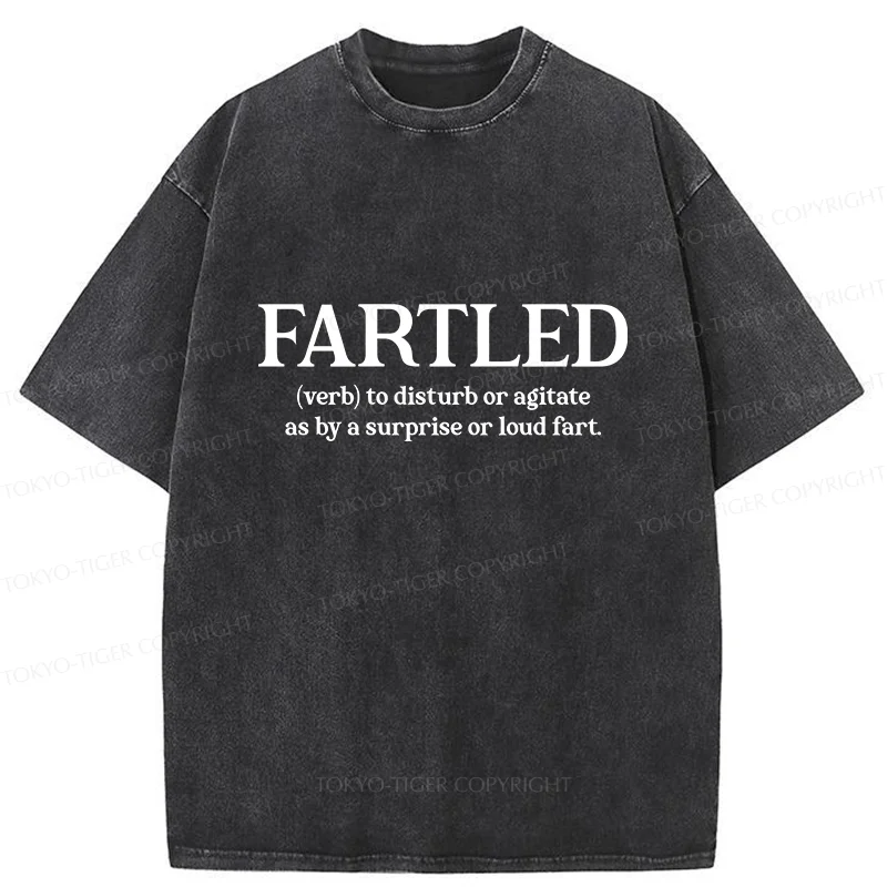 Tokyo-Tiger Explanation Of Farting Washed T-Shirt