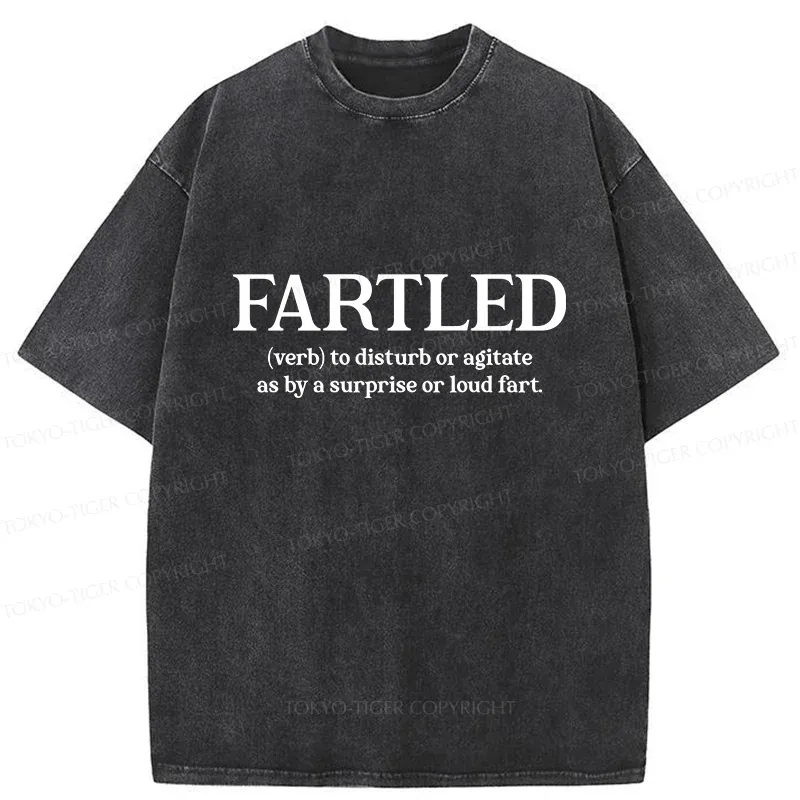 Tokyo-Tiger Explanation Of Farting Washed T-Shirt
