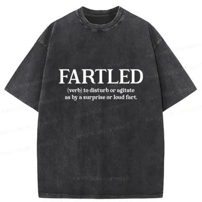 Tokyo-Tiger Explanation Of Farting Washed T-Shirt
