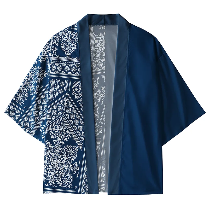 Tokyo-Tiger Geometric Patterns Kimono Cardigan