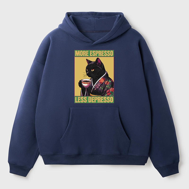 Tokyo-Tiger Up Caffeine Down Depression Aldult Fleece Hoodie