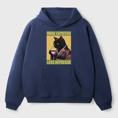 Tokyo-Tiger Up Caffeine Down Depression Aldult Fleece Hoodie