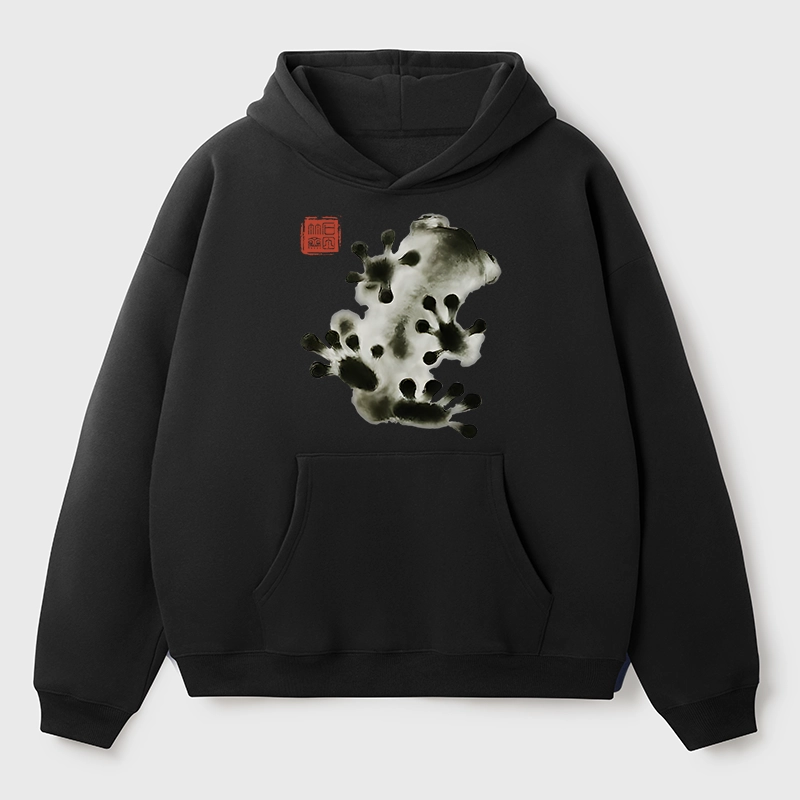 Tokyo-Tiger Ink Painting Frog Aldult Fleece Hoodie
