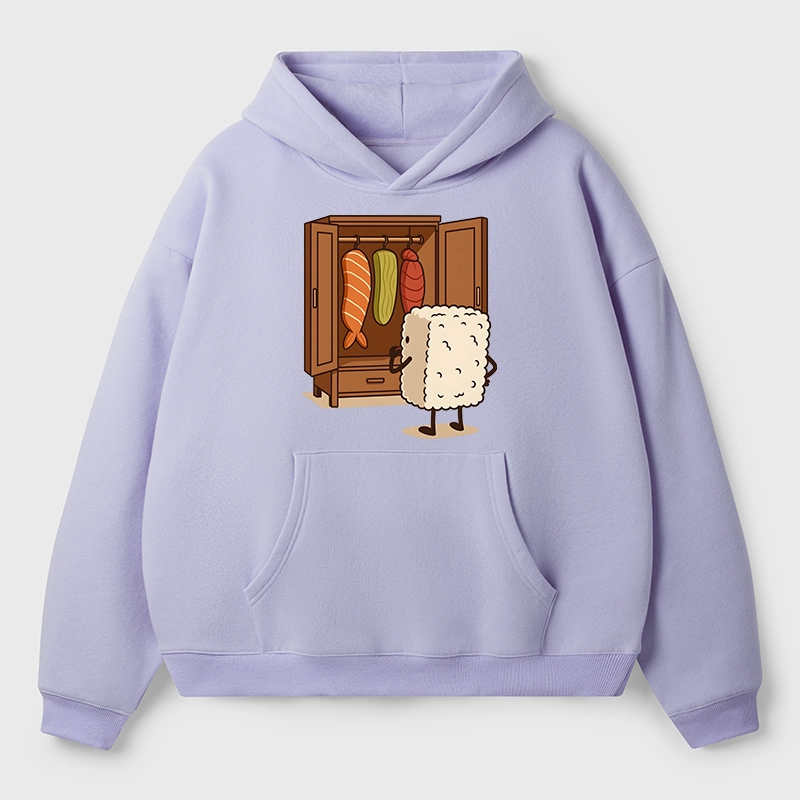 Tokyo-Tiger Sushi Pick Out Clothes Aldult Fleece Hoodie