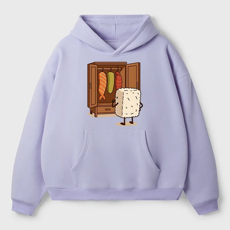 Tokyo-Tiger Sushi Pick Out Clothes Aldult Fleece Hoodie